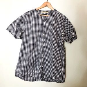 Journal Standard for Unionmade Blue Gingham Button Up Baseball Collar Size 3 (L)